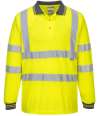 PW059 S277 Portwest Hi-Vis Long Sleeve Polo Shirt Yellow colour image